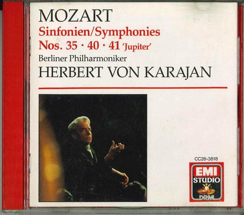 

CD MOZART, KARAJAN - Jupiter & Haffner CC283818 EMI Japan Classical Used