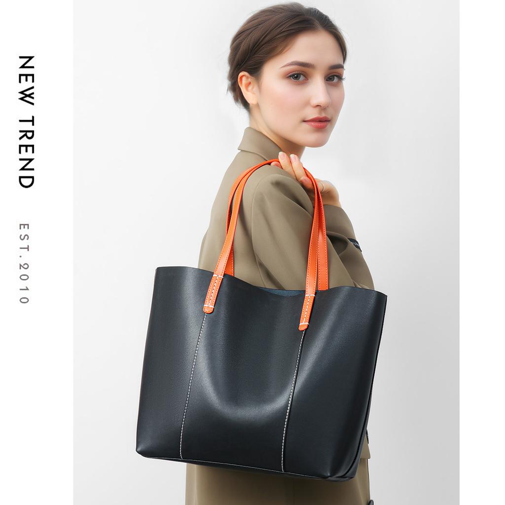 Bags Women's Bags New Large-capacity Messenger Bags Versatile Leather Shoulder High-end Commuter Tote Bags
