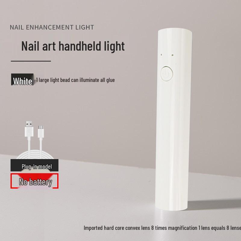 Портативная мини-лампа для ногтей с аккумулятором - Ручная УФ-светодиодная лампа 365 нм для ногтей