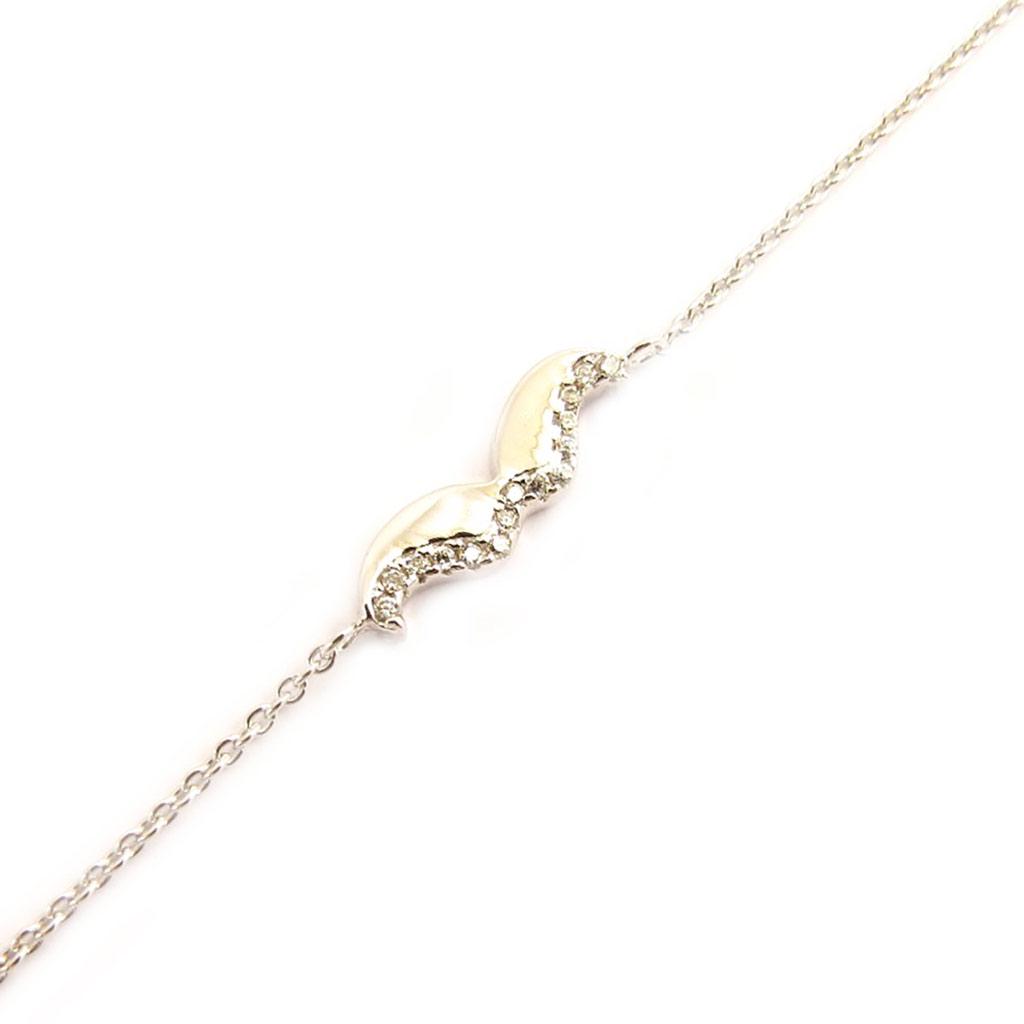 

Les Trésors De Lily [L5155] - Серебряный браслет с белыми усами