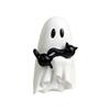 Resin Ghost Holding Cat Figurine Halloween Desktop Ornament Miniature Ghost Cat Statue Home Shelf Party Decoration