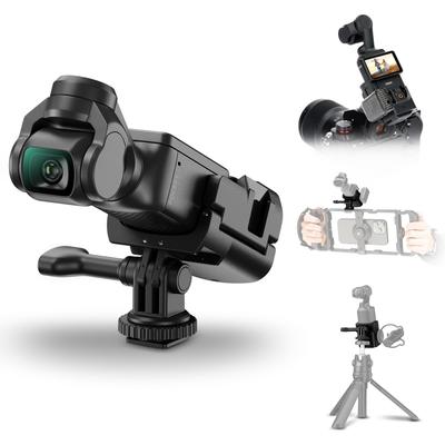 Adaptateur d'Extension JJC pour DJI Osmo Pocket 3 Cage pour Appareil Photo avec Trou de Vis Intégré et Support Cold Shoe pour Cold Shoe Latéral Léger Extensible Intérieur
