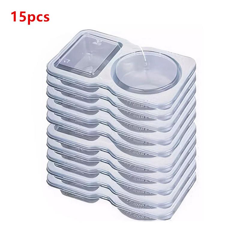 5/10/15Pcs Double Compartment Seasoning Container With Lid Portable Compartment Snack Container For Daily Outdoor Picnic