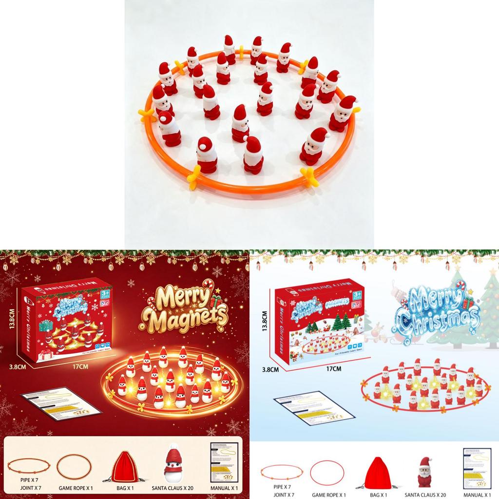 Christmas Figurines Magnetic Chess Game With Portable Design For Family Fun And Parentchild Interaction
