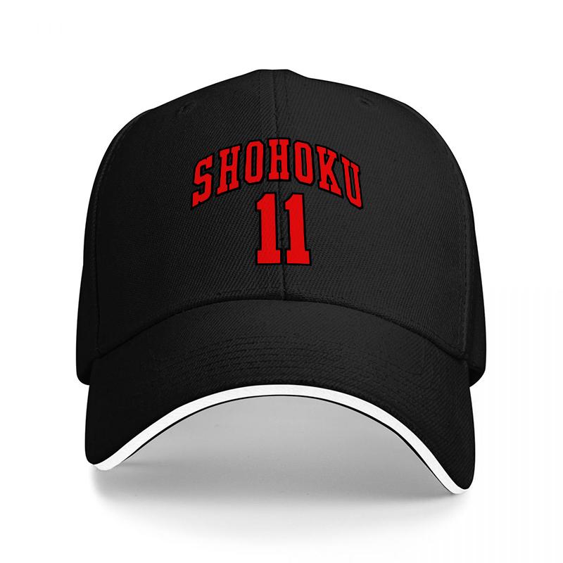 SHOHOKU BASEBALL CAP BLACK RED EMBROIDERY CLASSIC SPORTS HAT Unisex Women FASHION ACCESSORY OUTDOOR STYLE