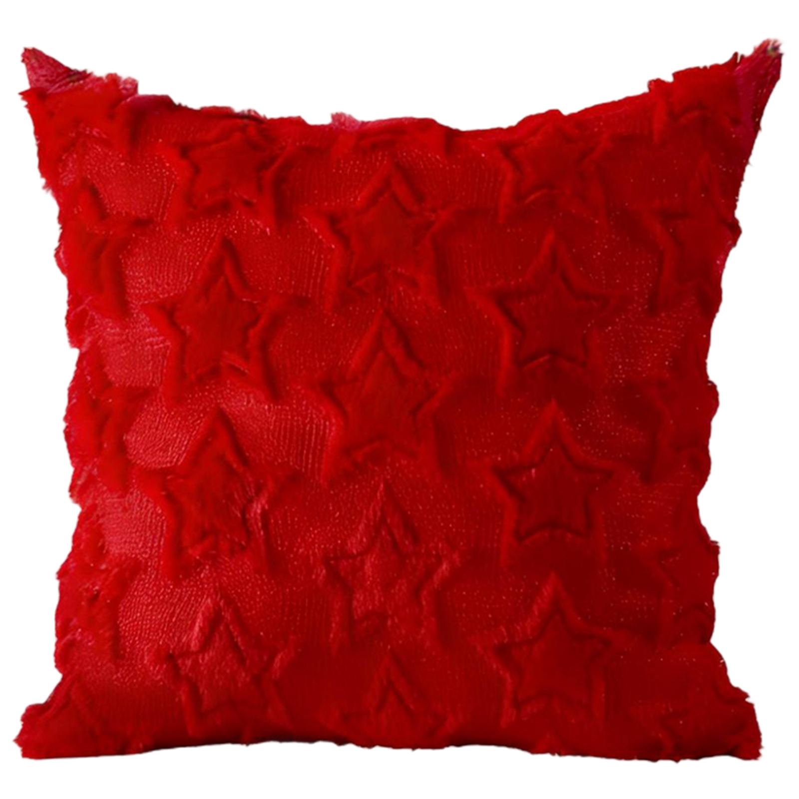 

Plush Quilted Independence Day Pillowcase, Sofa Decorative Cushion, American Five-Pointed Star One Size