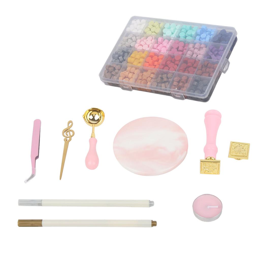 Wax Sealing Kit DIY Making Retro Design Easy Melting Portable Vintage Sealing Wax Crafts Set for