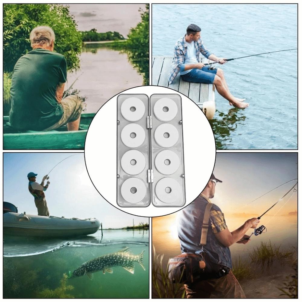 8PCS EVA Fishing Wire Winder ID 1.8cm Fishing Line Storage Holder Fishing Line Spool  Snell Leader