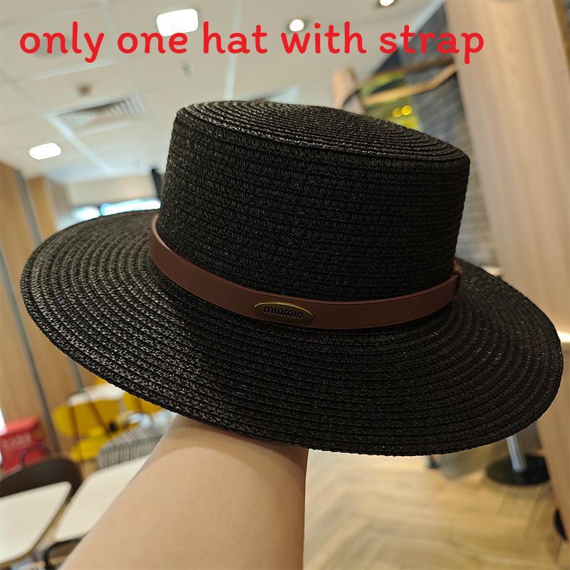 Summer Wide Brim Straw Hat With Embroidered Details For Beach And Sun Protection