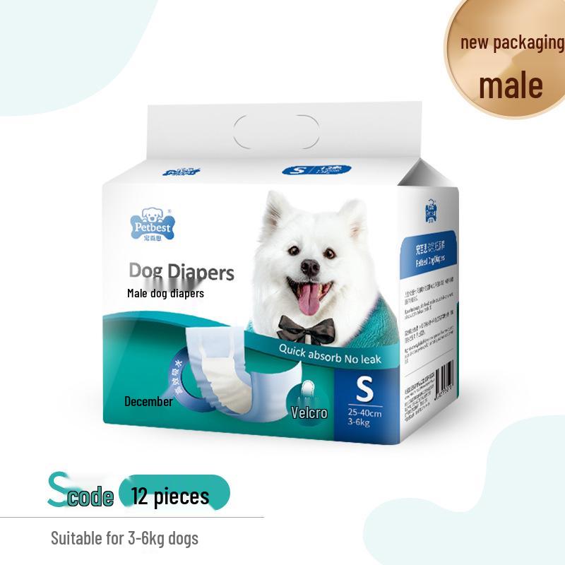Disposable Male Dog Diapers for Teddy, Bichon Frise, and More - Pet Sanitary Underwear