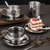 Stainless Steel Coffee Cup Set Double Wall Espresso Cup Portable Tea Cup  Office