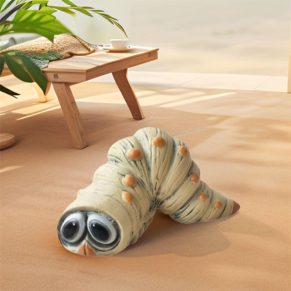 Handmade Garden Worm Ornament Funny Animal Figurine Outdoor Caterpillar Statue Holiday Decoration