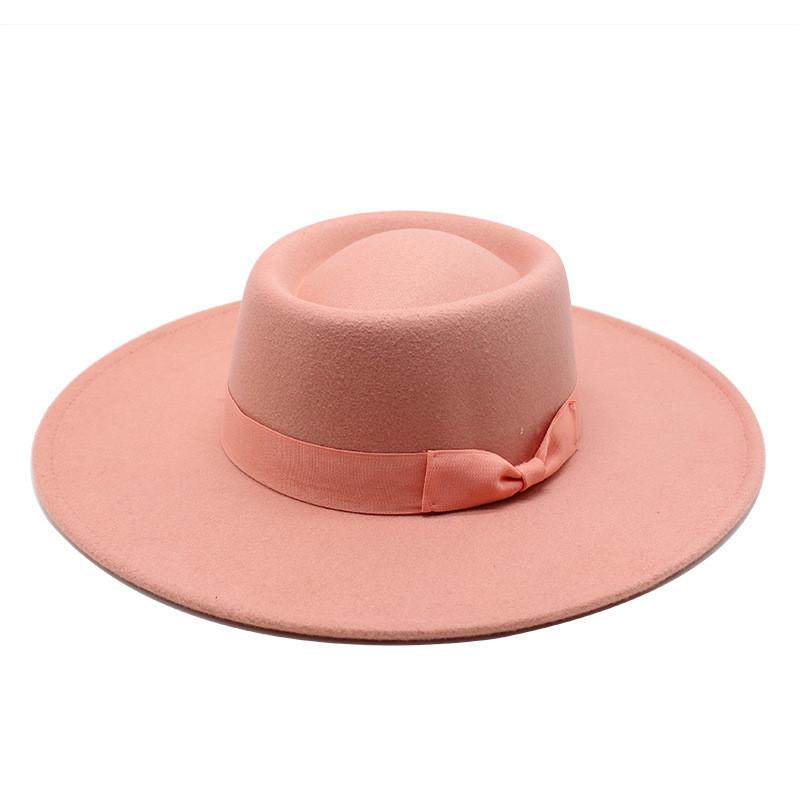 Wool Felt Fedora Hat For Men Women With Wide Brim In Classic Black For Formal Events