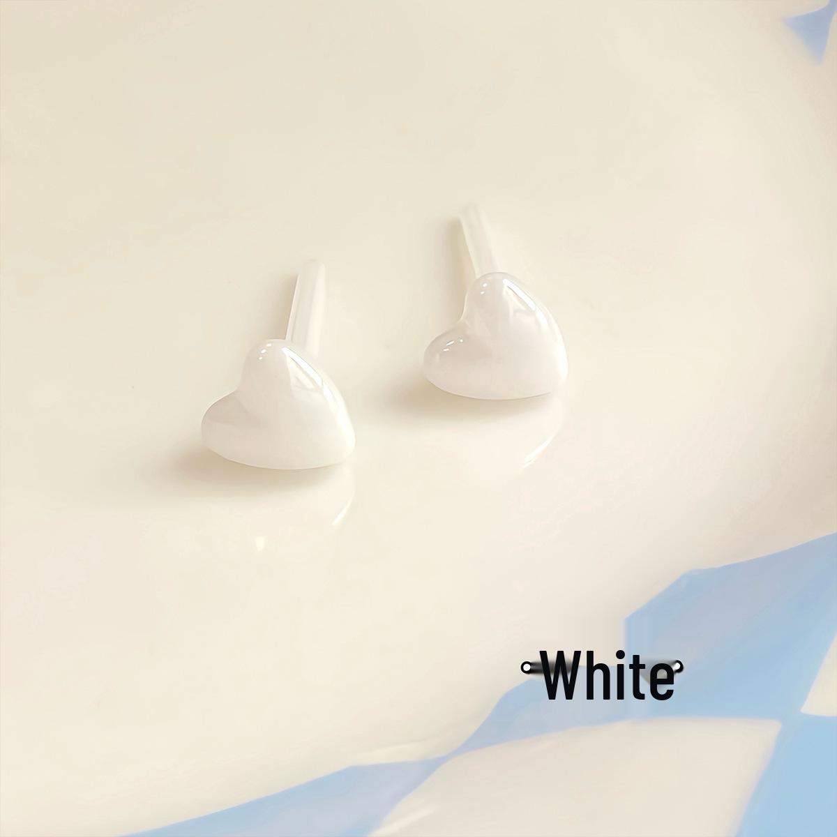 

Летние серьги-пусеты в форме сердца из биокерамики для женщин - Универсальные, безопасные для ушей и идеально подходящие для повседневной носки