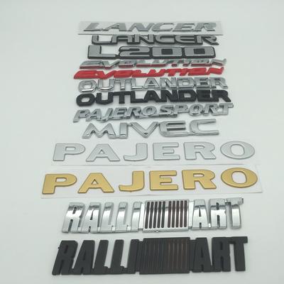 1 Stück für LANCER L200 EVOLUTION PAJERO OUTLANDER Auto Buchstaben Emblem Hinterer Kofferraum Aufkleber Abzeichen Aufkleber Aufkleber Styling