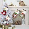Pet Dog Xmas Stocking Hanging Bone Shape Stocking for Xmas Party Fireplace Tree Gift Decoration B
