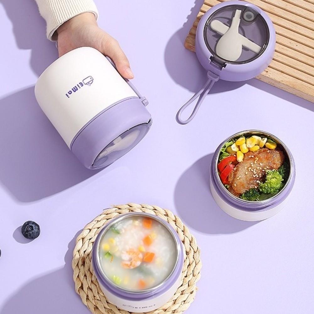 680ml Thermal Lunch Box Stainless Steel Insulated Food Container Double Layers Lunch Box  Home Use