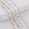 14K Gold Filled/S925 Silver Wire Beaded Pearl & 14K Gold Filled/S925 Silver Beads Two Tone Chain DIY Permanent Jewelry Findings