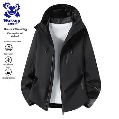 Wassup Sohot Men's Hooded All-Season Outdoor Jacket