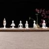 Yuxuan Modern Creative Yoga Girl Ceramic Ornament – Minimalist Home Décor Statue