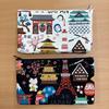 Kyosuke Small Item Slightly X 23 X Overseas Hello White Japanese-Made Pouch, Holder, Large, 13.5 1.5cm, Mt. Fuji, Asakusa, Kyoto, Cotton, Souvenir,