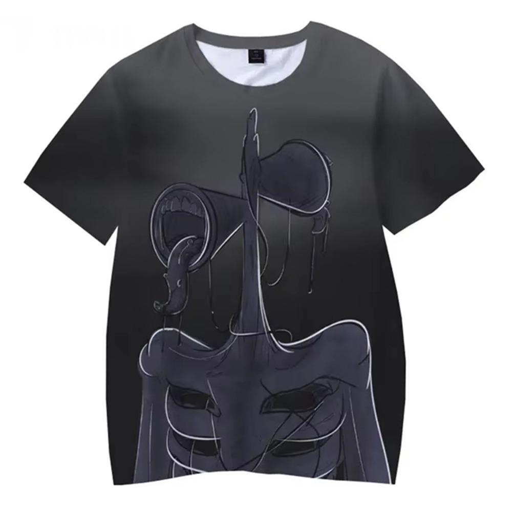 Detské hororové tričko s 3D potlačou Siren Head, batoľacie kreslené tričko, chlapčenské dievčenské tínedžerské anime tričko, letné topy 4-20Y, detské oblečenie