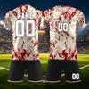 Customizable Two Piece Sports Jersey Set with Short Sleeve Top and Shorts for Team DIY Personalization Soccer Basketball Uniform