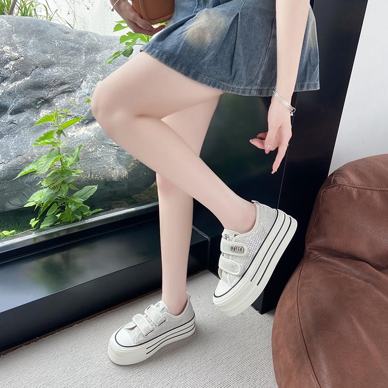 CRLAYDK Women's Mesh Slip On Skateboard Shoes Hook&Loop Summer Sneakers Breathable Casual Walking Tennis for Ladies