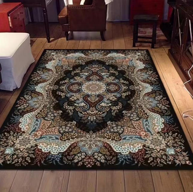 

Leopard Print Area Carpet Machine Washed Living Room Bedroom Floor Mat Kitchen Outdoor Products Retro Home Decoration Mats 40x60cm