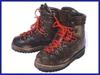 80s-90s? Vintage MEINDL Heavy Leather Trekking Boots Vibram Sole Dark Brown 5 / 23.5-24.0