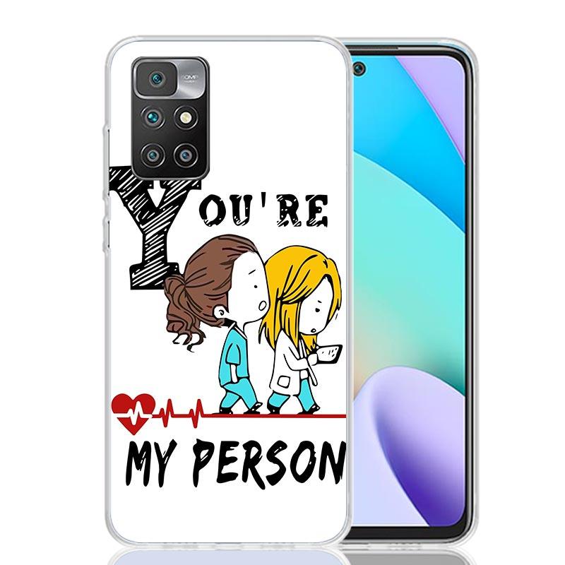 Greys Anatomy Person Case Phone Cover for Xiaomi Redmi 13 13C 14C 12 12C 10 10C 10A 9 9C 9A 9T 8 8A 7 7A 6 Pro 6A K70 K60 K40 K2