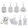 Dog Hair Collector Charm Keychain Transparent Pet Fur Keepsake Capsule Rabbit Memorial Pet Hair Collection Bottle Charm with Keyring Gift for Pet