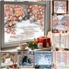 Static Cling Holiday Window Decals Multicolor Christmas Glass Stickers Winter Holiday