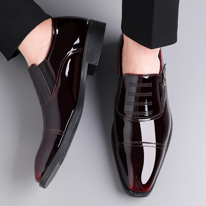 Fashion Business Classic Men's Leather Shoes Elegant quality luxurious style Party dress 38-48 Groom's wedding Black Gentlemen's shoes