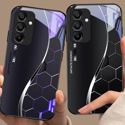 Sci Fi Silberweiß Für Samsung Galaxy A15 5G 54 4G 51 50 24 35 90 71 12 51 53 52S 80 22 34 Schwarz Gehärtetes Glas Handyhülle