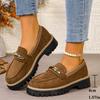 Modische Damenschuhe zum Hineinschlüpfen mit Plateau-Wedges in Übergrößen (36-43): Bequeme, rutschfeste Schuhe zum Hineinschlüpfen, ideal für Herbst und Frühling.