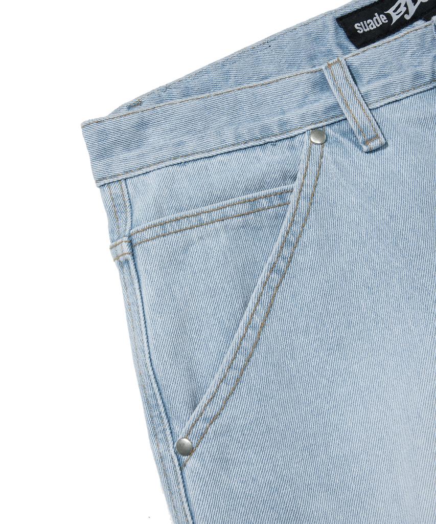Seuweideu Carpenter Denim Shorts [Light Blue]