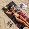 Artistic Gothic Skull Rose Beach Towel, Vintage Floral Quick Dry Absorbent, Large Sand Proof Travel Pool Camping Essentials