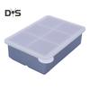 Large Square Ice Cube Tray with Lid Stackable Space Saving Ice Maker Easy Release Whiskey Cocktail Ice Cube Molds for Freezer Herbs