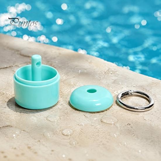 Engagement Ring Travel Case Holder Keychain with Secure Cylindrical Slot, Waterproof Portable Jewelry Pouch for Outdoor Case, Lightweight Storage Box