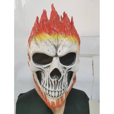 New Halloween Ghost Rider Mask, Horror Ghost Full-Face Mask, Skull Latex Headgear