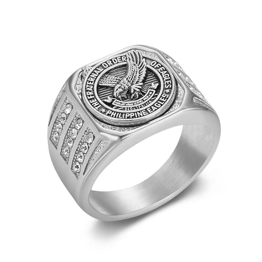 Vintage 316L Stainless Steel Eagle Ring for Men Women Punk Hip Hop Fashion Animal Ring Party Charm Amulet Jewelry Dropshipping