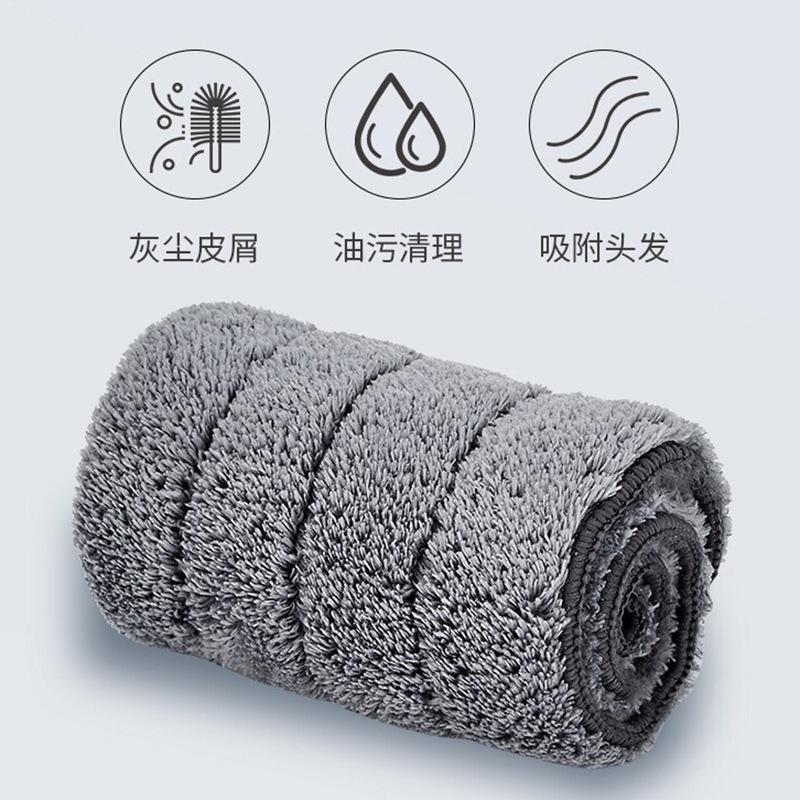 Black water spray mop spray flat floor mop dry and wet dual-purpose, no hand washing, self-adhesive thickening, rotating and dragging