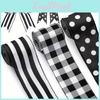 Creative Black And White Striped Polka Dot Ribbon Ideal For Diy Gift Wrapping Projects