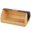 BAMBOO BREAD BOX WITH BREAD KNIFE 2773 BLACK