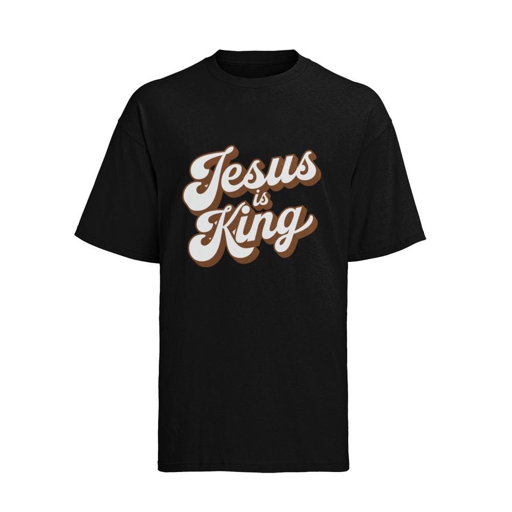 

Jesus is King Glaube Gott König Religion Bibel Kirche Baumwolle Herren T Shirt L