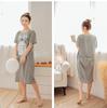 New Cartoon Totoro Pajamas Girls Sleepwear Night Dress Gray Color Summer Home Wear Comfortable Short Sleeve Dress Plus Size