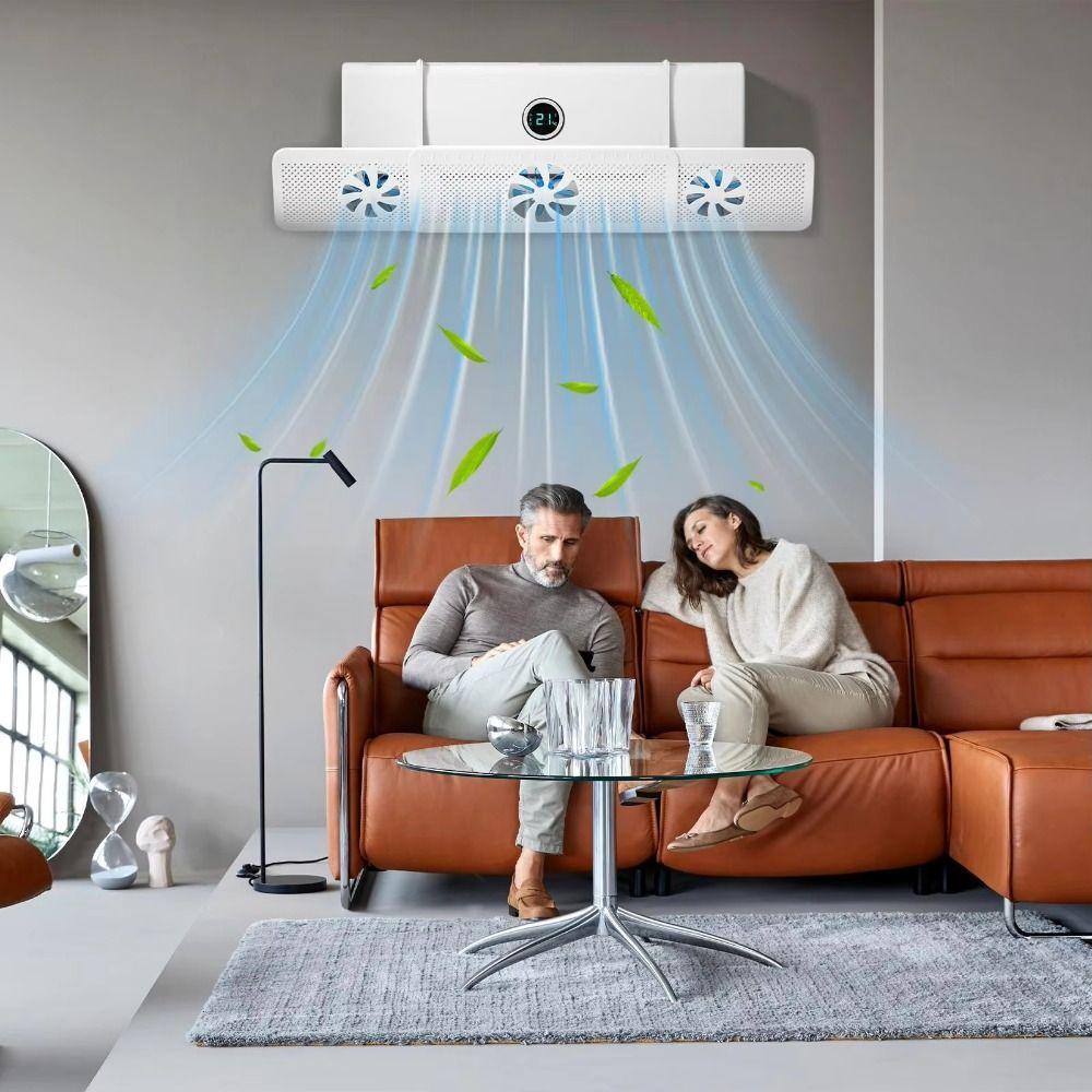 With 3 Fans Adjustable Air Vent Baffle Ceiling Vents Conditioner Baffle AC Vent Baffle  For Bedroom