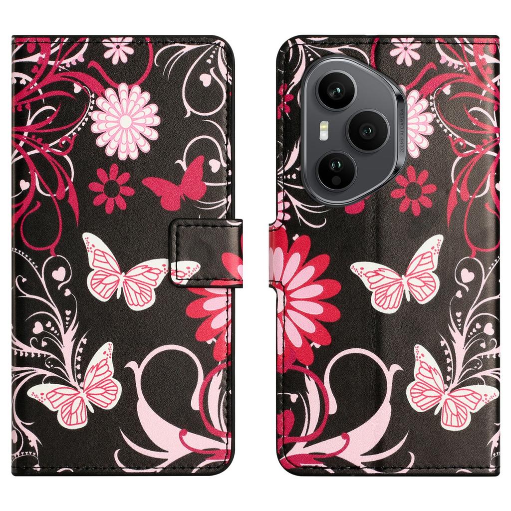 Pro Honor 400 Pro 5G (Globální) Pouzdro Vzor Potisk PU Kůže Peněženka Kryt na Telefon