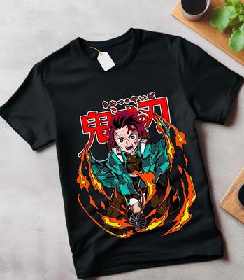 Tričko Tanjiro Demon Slayer Kimetsu No Yaiba Hororové Anime Tričko Nezuko Všechny Velikosti